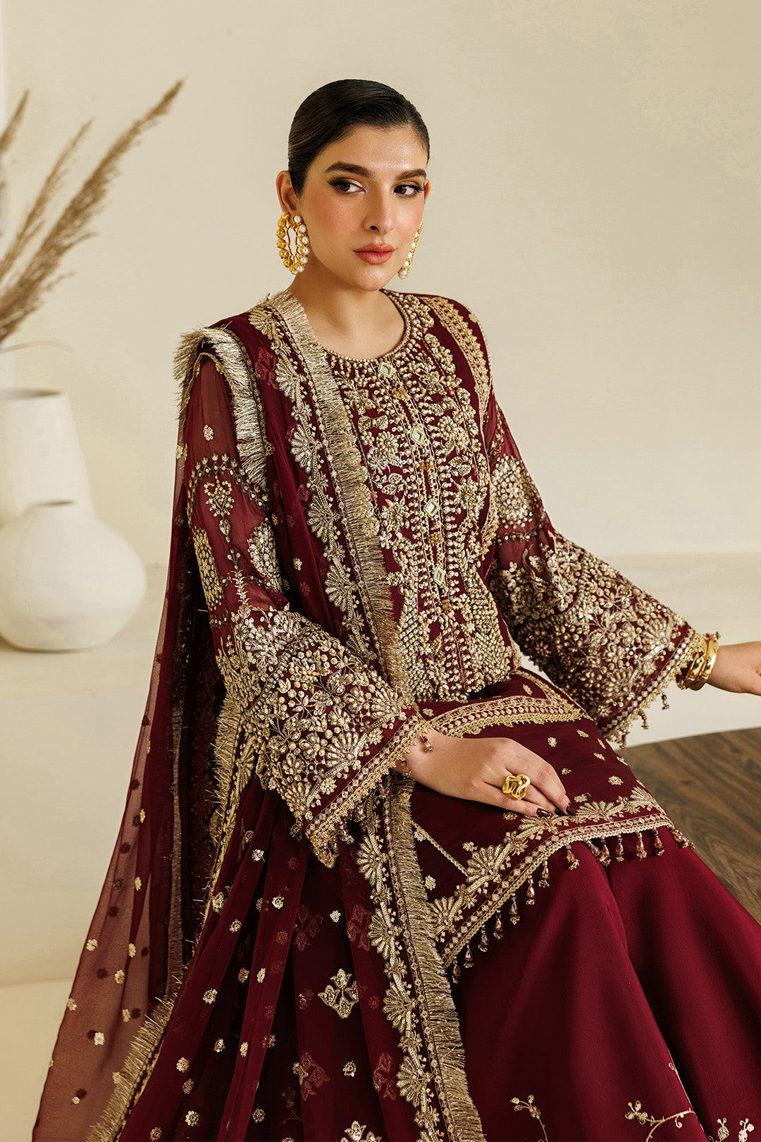 Alizeh | Aymal Luxury Bamber Chiffon | AF-BHM-4071-Lira - Formal Dress - available at Maria Faisal in UK and USA.
