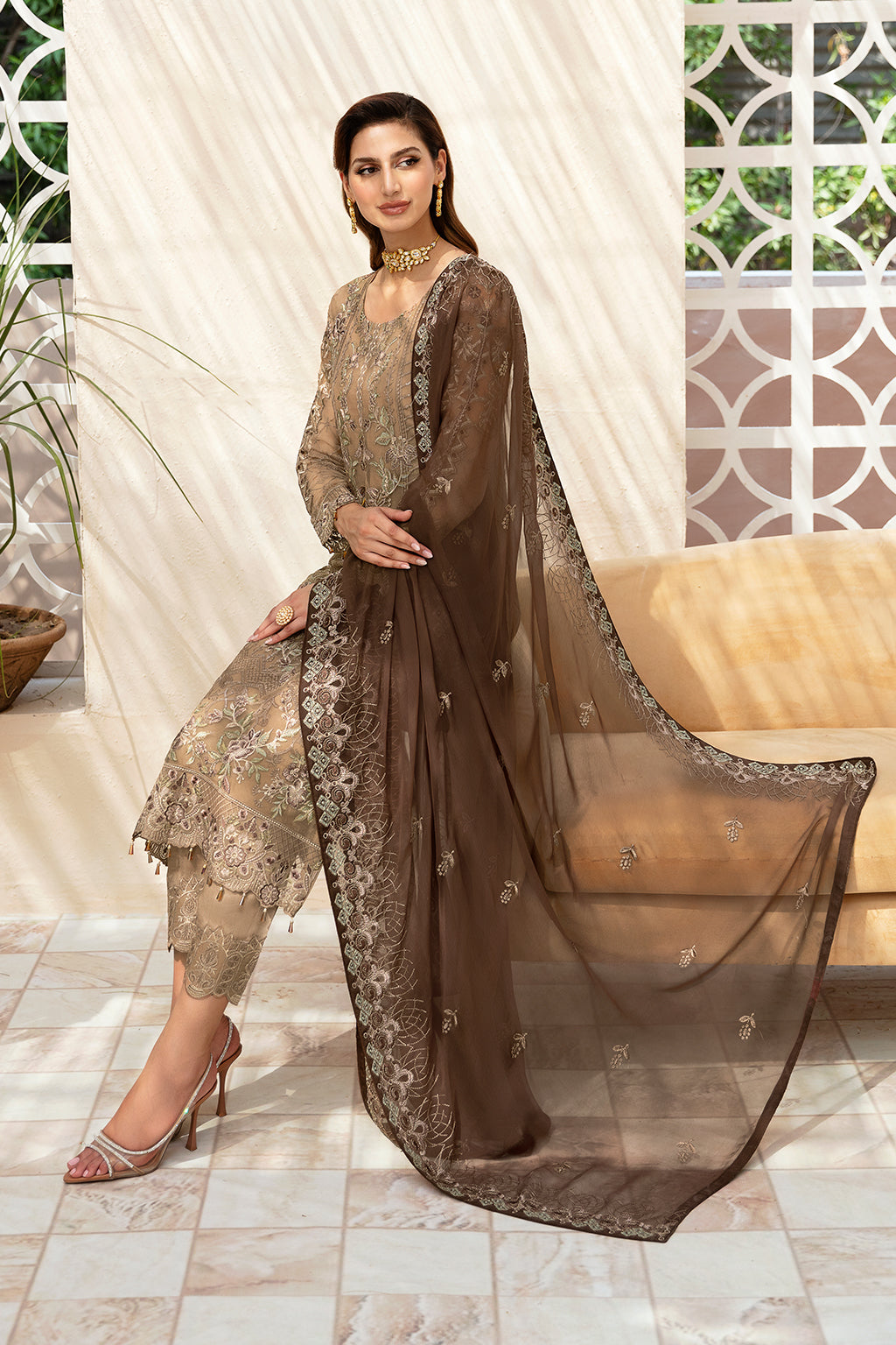 Ramsha | Chevron Chiffon Collection |A-904 - Ladies Clothes
