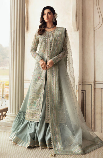 Zevk | Afsanah Wedding Formals | AKKS - Designer Dress with Intricate embroidery and embellishments. Shop elegent wedding dress at Maria Faisal.