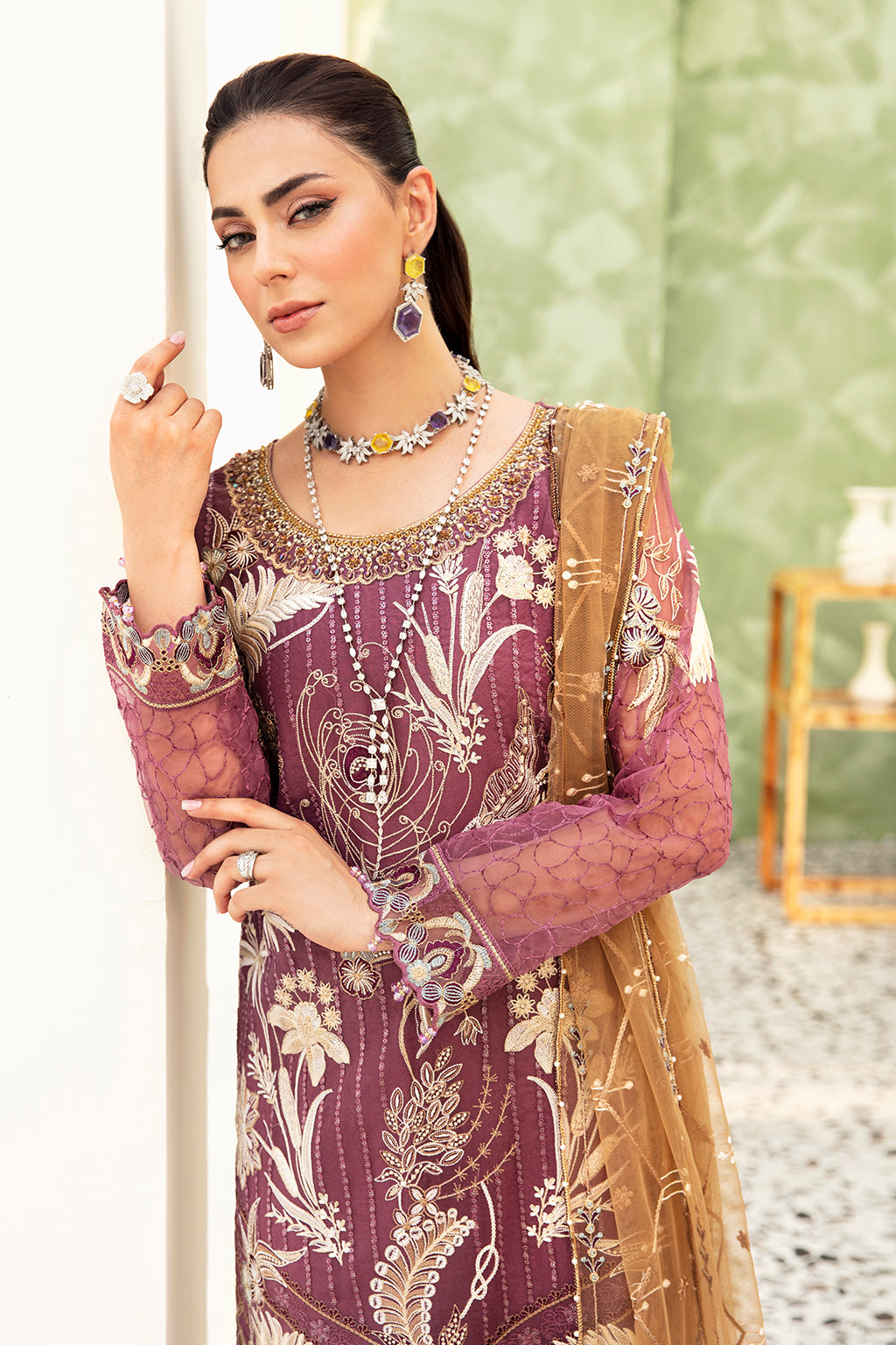 Ramsha | Minhal Organza Collection | M-910 - Waniyas