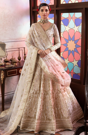 Zevk | Afsanah Wedding Formals | ALIF - Designer Dress with Intricate embroidery and embellishments. Shop elegent wedding dress at Maria Faisal.