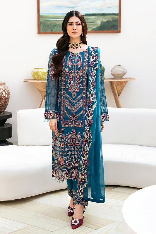 Ramsha | Chevron Chiffon Collection | A-811 - Ladies Clothes - Maria Faisal