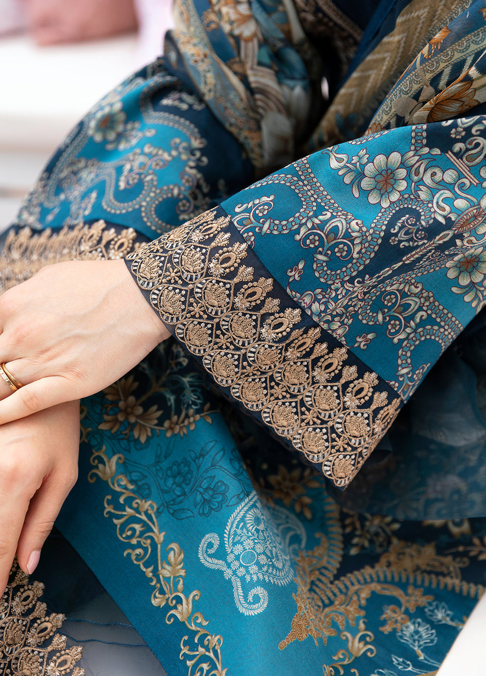 Gulaal | Summer Glow Lawn 24 | SYLVIYA (GL-L-24V3-01) - Designer Dress with Intricate embroidery and embellishments. Shop elegent wedding dress at Maria Faisal.