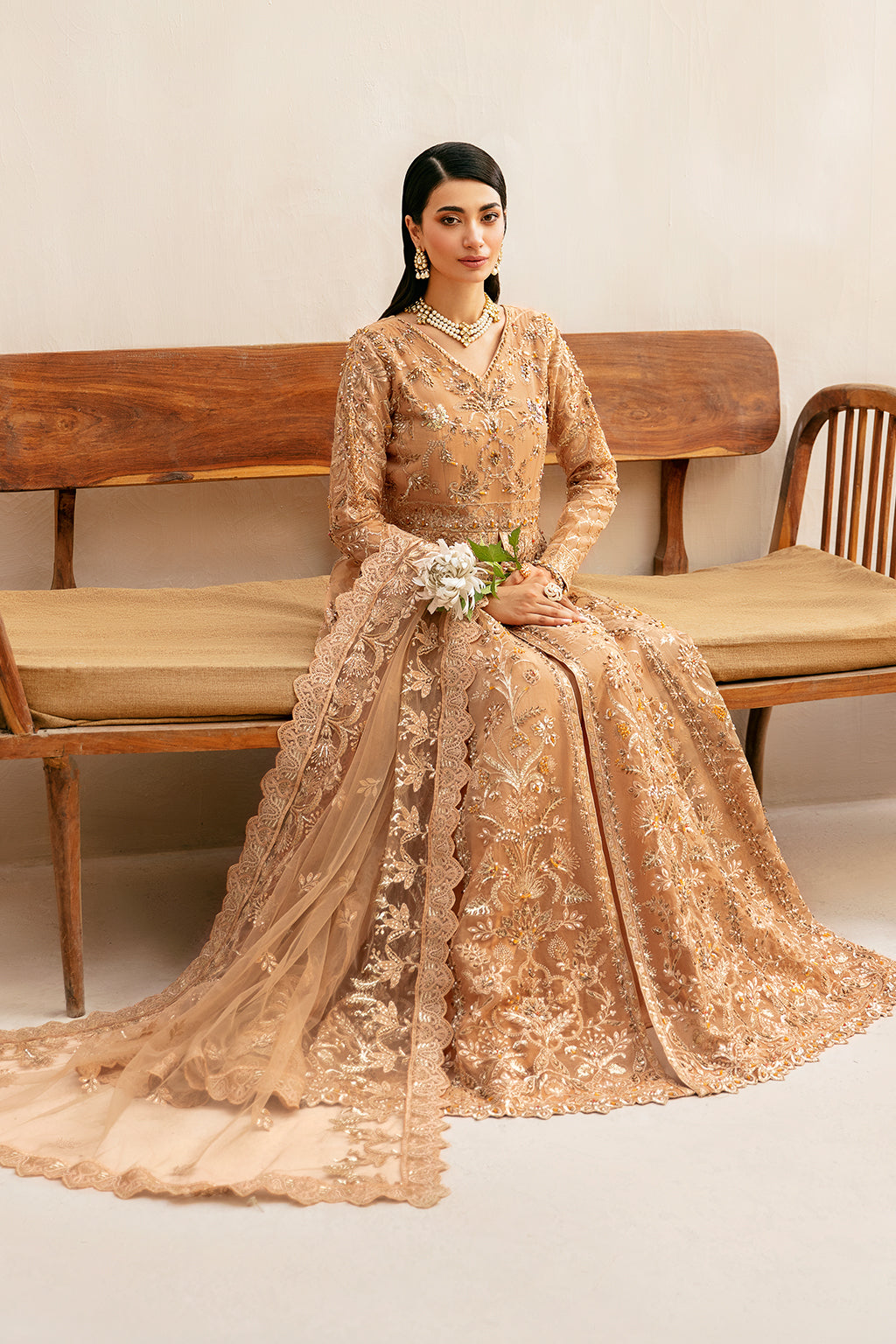 Ramsha | Luxury Wedding Collection | HB-404 - Designer Dress with Intricate embroidery and embellishments. Shop elegent wedding dress at Maria Faisal.