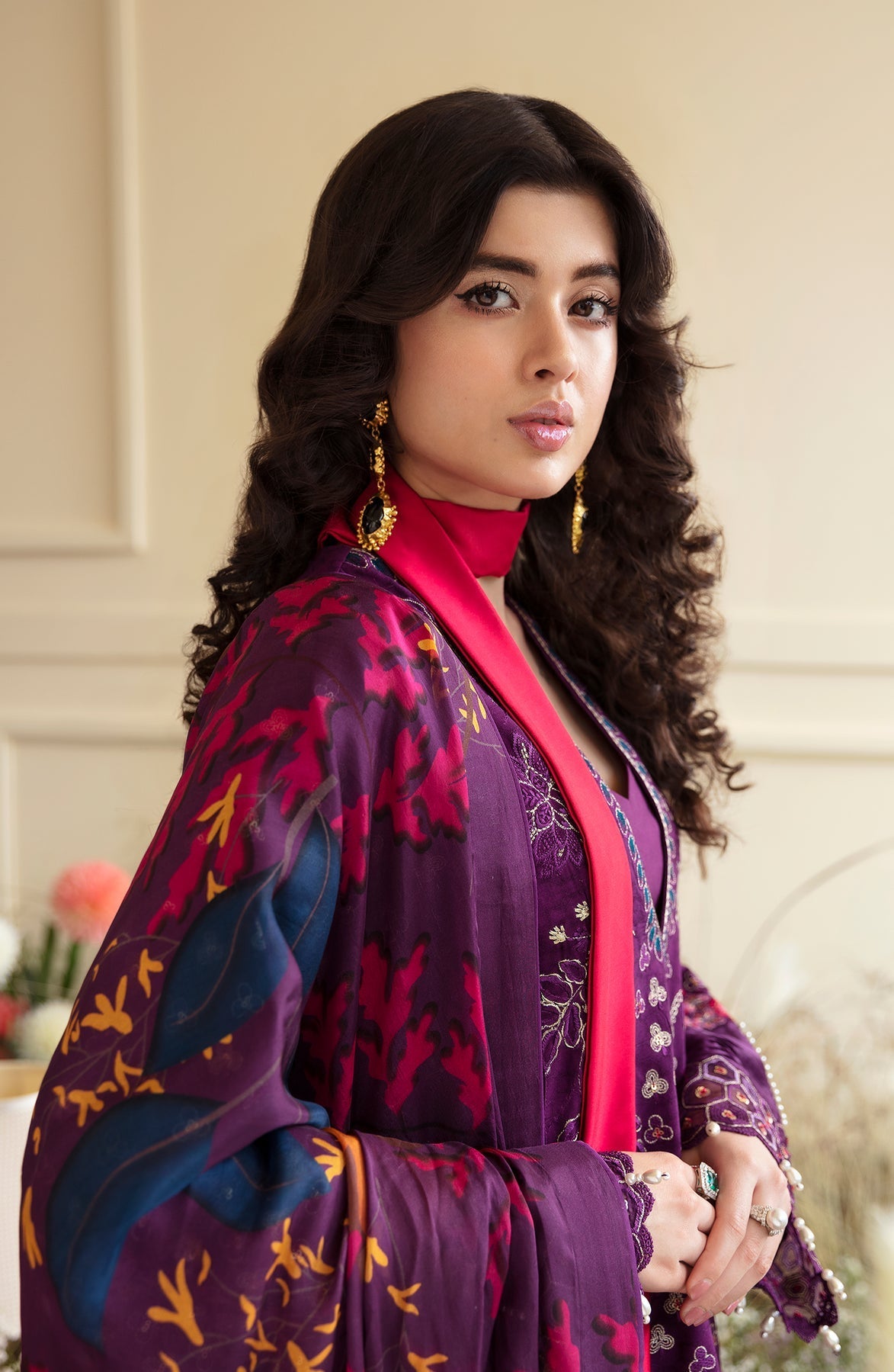 Zevk | Flora Festive Lawn | FUCHSIA - Ladies Clothes - Maria Faisal