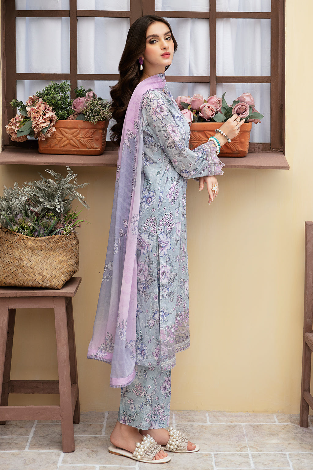 Ramsha | Rangrez Lawn Collection | N-508 - Designer Dress with Intricate embroidery and embellishments. Shop elegent wedding dress at Maria Faisal.