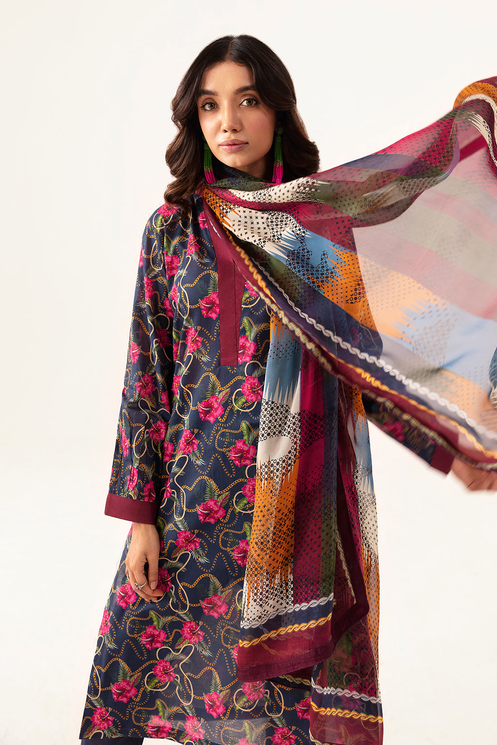 Ramsha | Pinted Lawn | RP-101 - Waniyas