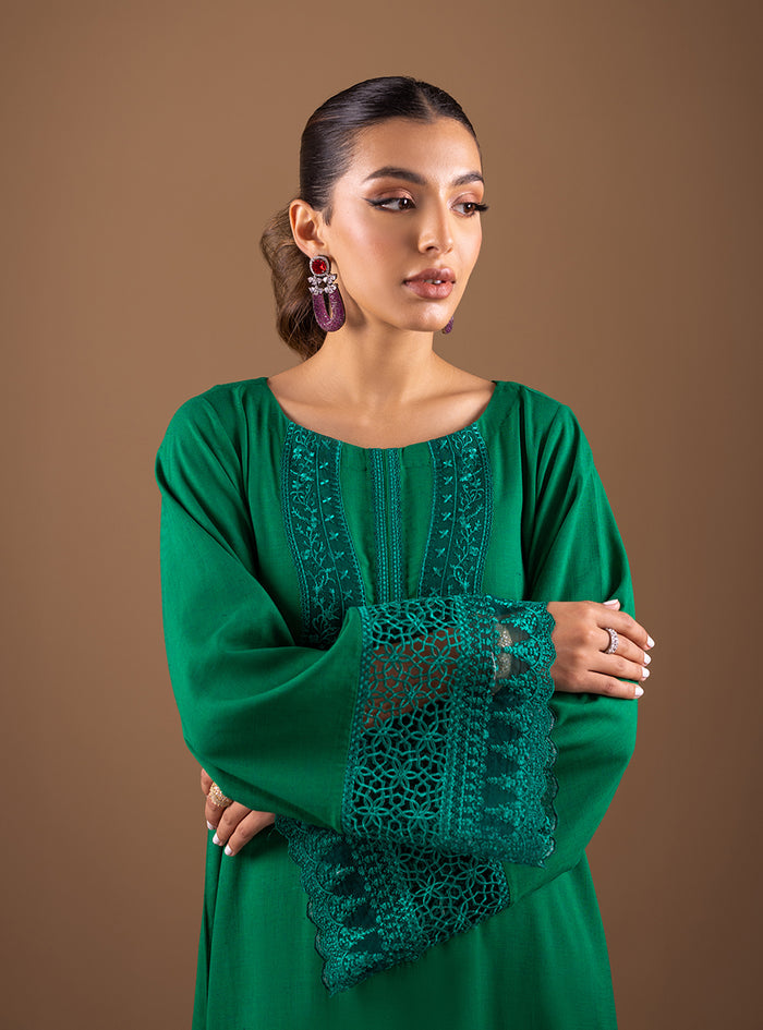 Zainab Chottani | The Kaftan Edit | Emerald Flair - Formal Dress - available at Maria Faisal in UK and USA.