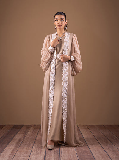 Zainab Chottani | The Kaftan Edit | Champagne Flow - Formal Dress - available at Maria Faisal in UK and USA.