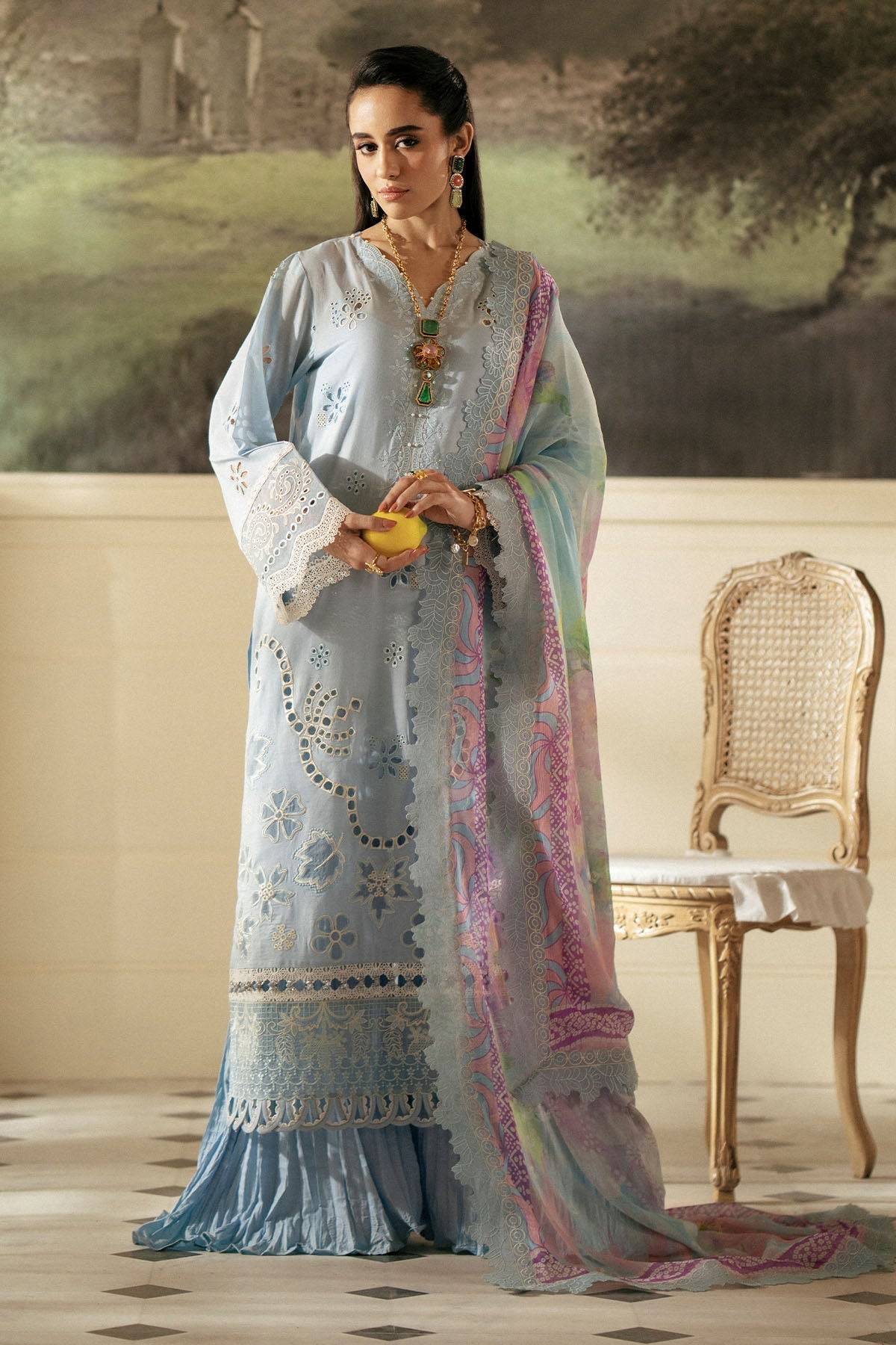 Nureh | Maya Lawn | NS-145 by Maria Faisal - Registered Vendor of : Nureh - type : Ladies Clothes - 100% original wedding dresses