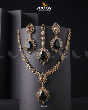 Zilla Necklace - Designer Dress with Intricate embroidery and embellishments. Shop elegent wedding dress at Maria Faisal.