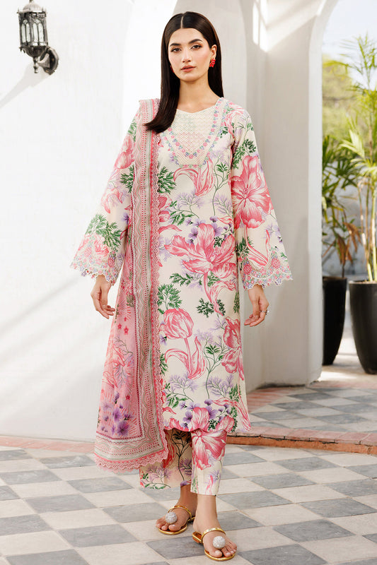 Farasha | Printed Essentials | Ivory Petal - Ladies Clothes - Maria Faisal