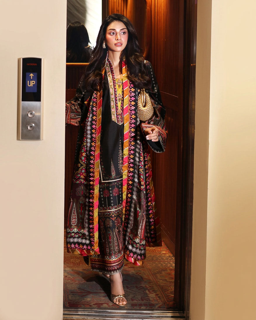 Mushq | Nirvana Anmol Edit | Star off Duty - Luxury Dress - available at Maria Faisal in UK and USA.