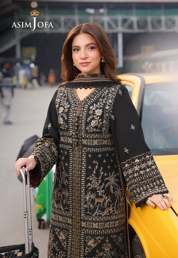 Asim Jofa | Summer Rhapsody | AJUBU-01 Embroidered Jacquard - Ladies Clothes - Maria Faisal