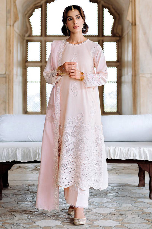 Cross Stitch | Eid Lawn Edit 25 | PEACH BLUSH by Maria Faisal - Registered Vendor of : Cross Stitch - type : Ladies Clothes - 100% original wedding dresses