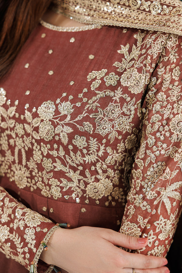 Farasha | Formals 26 | Rustic Glow - Formal Dress - available at Maria Faisal in UK and USA.