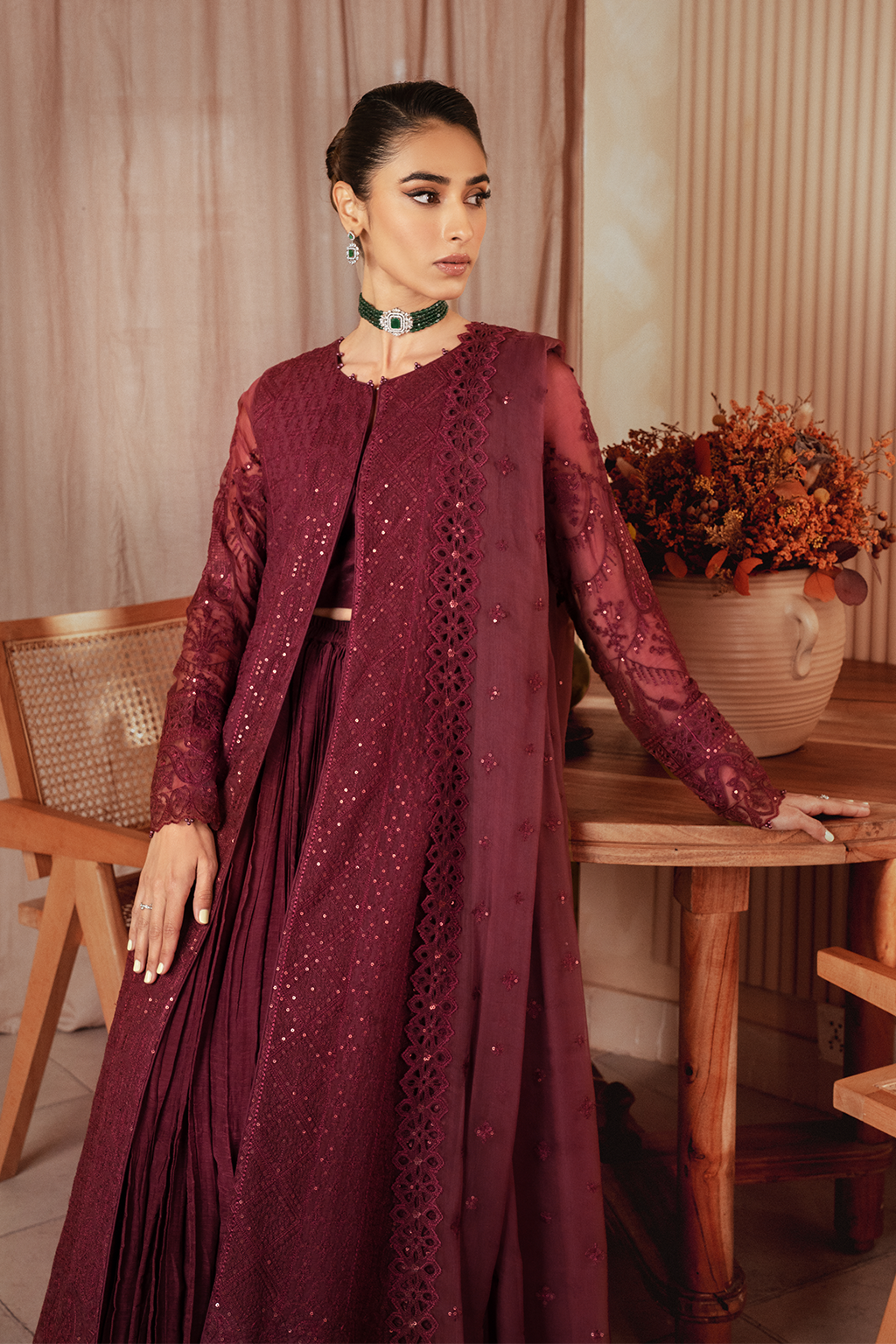 Iznik | Chiffon Kari | ICK-01 Embroidered Chiffon - Ladies Clothes - Maria Faisal