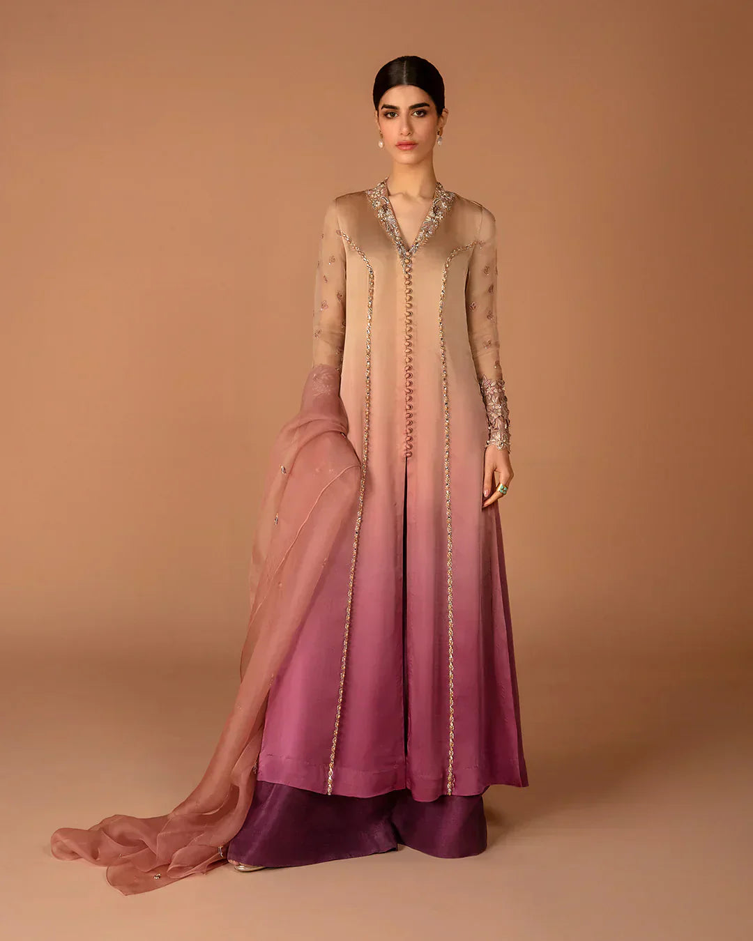 faiza saqlain pink dress Karine Faiza Saqlain