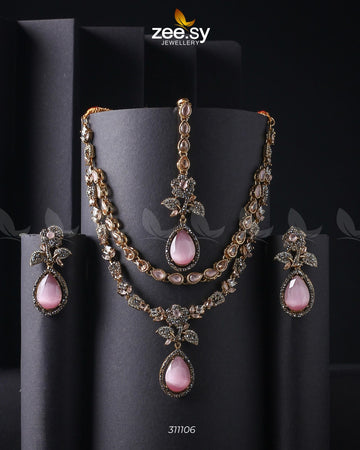 Amelia Necklace Set - Designer Dress with Intricate embroidery and embellishments. Shop elegent wedding dress at Maria Faisal.