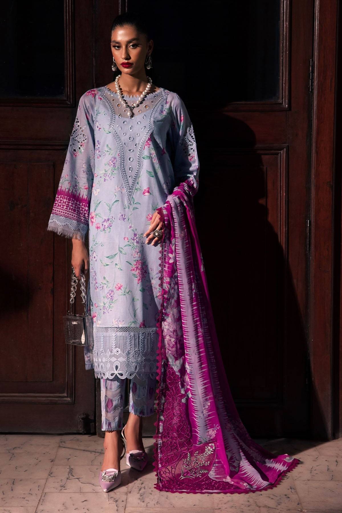 Nureh | Glam Girl Lawn | GL-17 by Maria Faisal - Registered Vendor of : Nureh - type : Ladies Clothes - 100% original wedding dresses