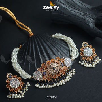 Maya Ali Necklace Sets - Designer Dress with Intricate embroidery and embellishments. Shop elegent wedding dress at Maria Faisal.