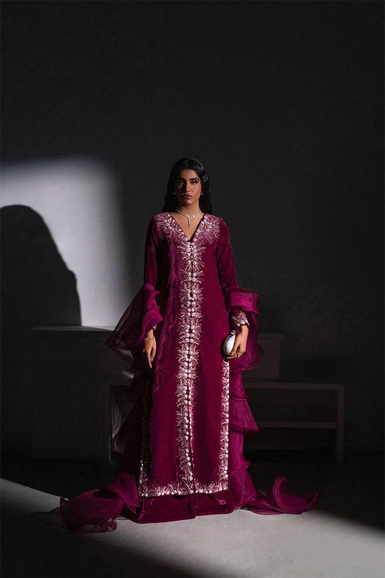 Caia | Luxury Velvet Edit 25 | Fuchsia by Maria Faisal - Registered Vendor of : Caia - type : Ladies Clothes - 100% original wedding dresses