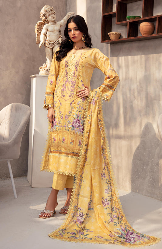 Alzohaib | Digital Printed Cambric | Colors Digital Cambric 3 Piece-CDC-2-25-02 - Ladies Clothes - Maria Faisal
