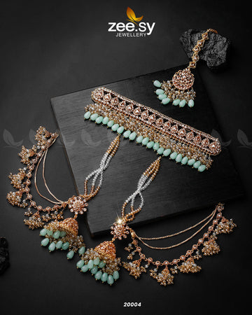 Noor Bano Guluband Necklace - Designer Dress with Intricate embroidery and embellishments. Shop elegent wedding dress at Maria Faisal.