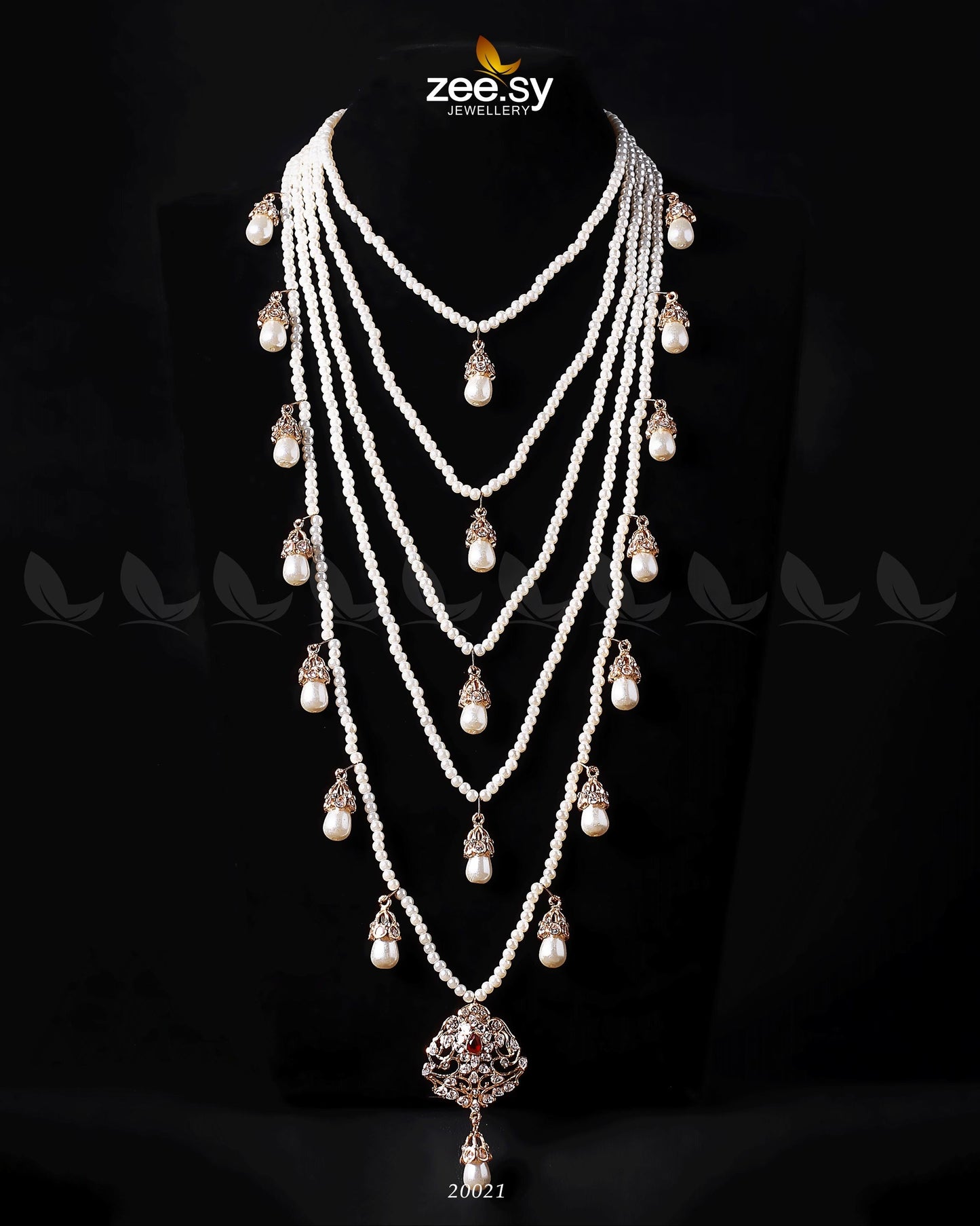 Hyderabadi Panch Lara Mala - Necklace Sets