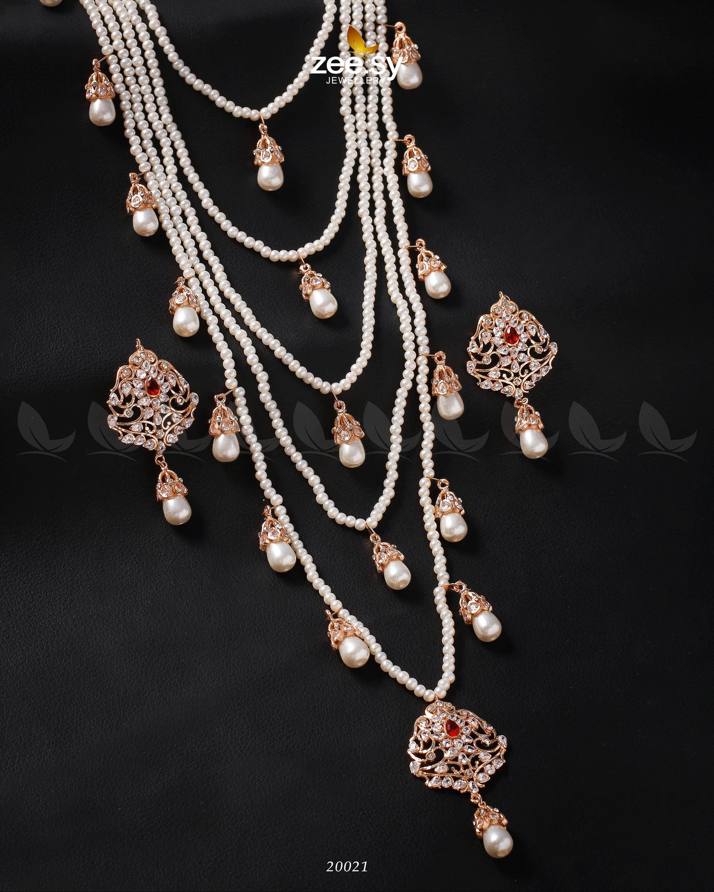 Hyderabadi Panch Lara Mala - Necklace Sets