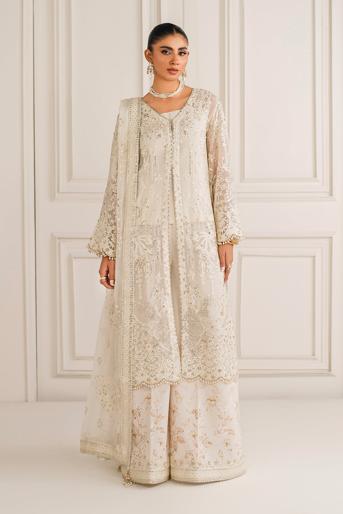 baroque formal dress Baroque Wz-25 Semi Pure Chiffon Dress Formal Dress Winter Sale 2025 – Wearza main image 1