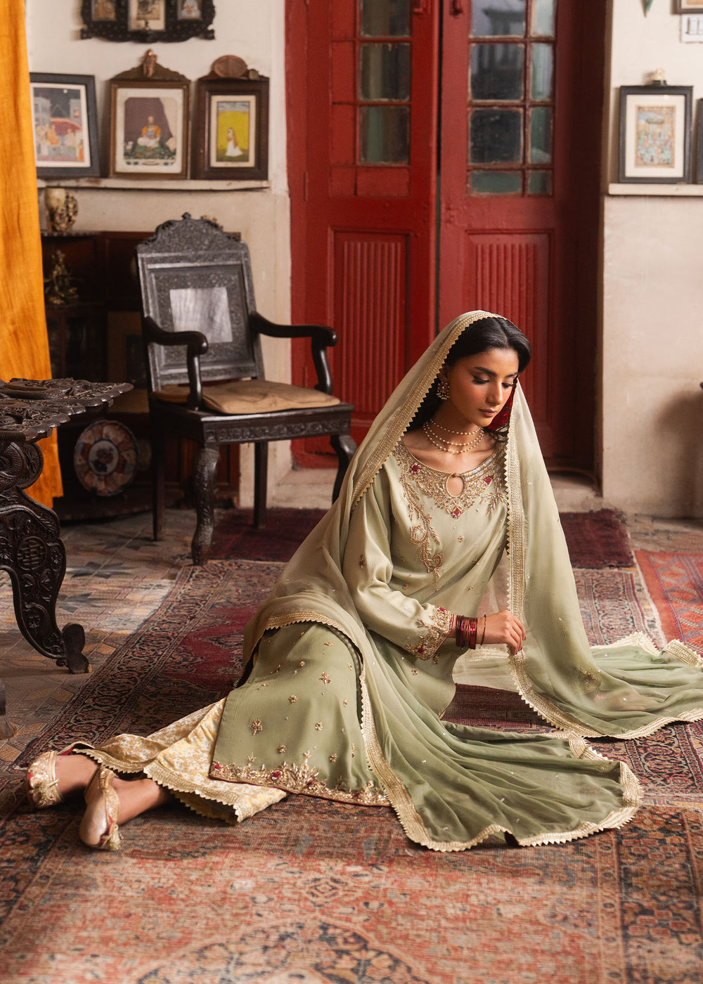 Haseens | Dastakh Pret |Kalpana - Dress - available at Maria Faisal in UK and USA.