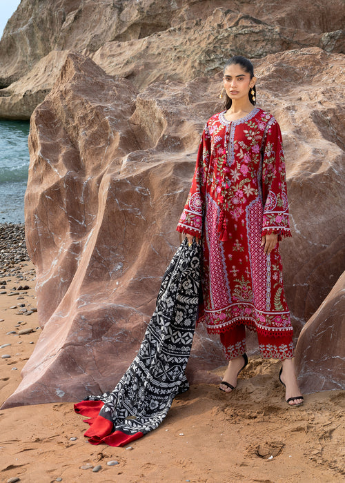 Sadaf Fawad Khan | Lawn 26 | Laal - Dress - available at Maria Faisal in UK and USA.