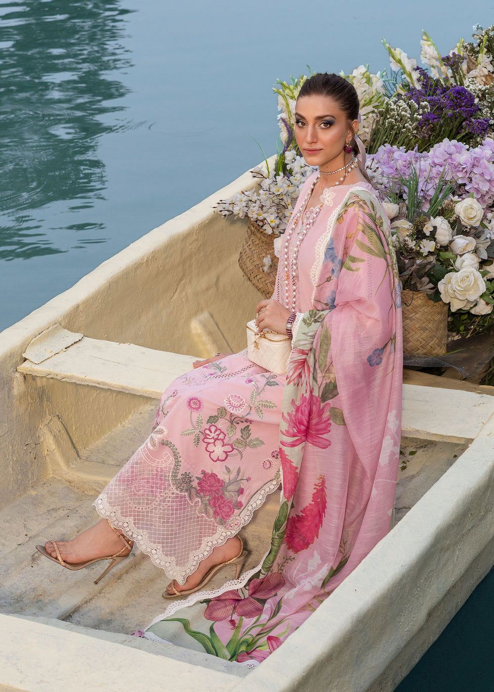 Saira Shakira | Bloom Lawn | IRIS 1A - Luxury Dress - available at Maria Faisal in UK and USA.