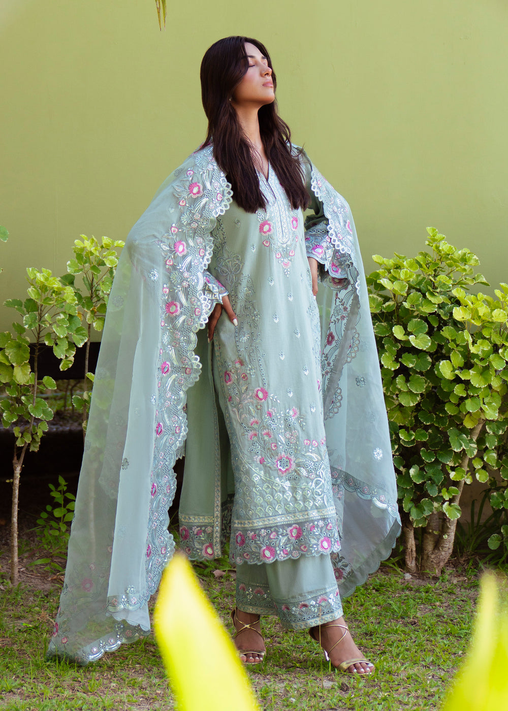 Haseens | Raha Pret | Almas - Luxury Dress - available at Maria Faisal in UK and USA.