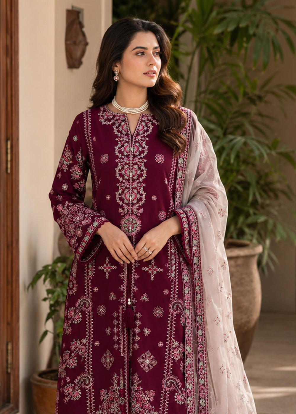 Haseens | Raha Pret | Elaya - Luxury Dress - available at Maria Faisal in UK and USA.