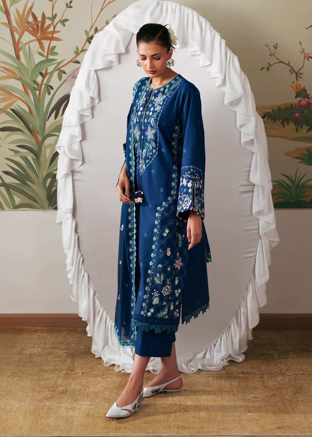 Sadaf Fawad Khan | Solace 26 |Tulip Turn - Luxury Dress - available at Maria Faisal in UK and USA.
