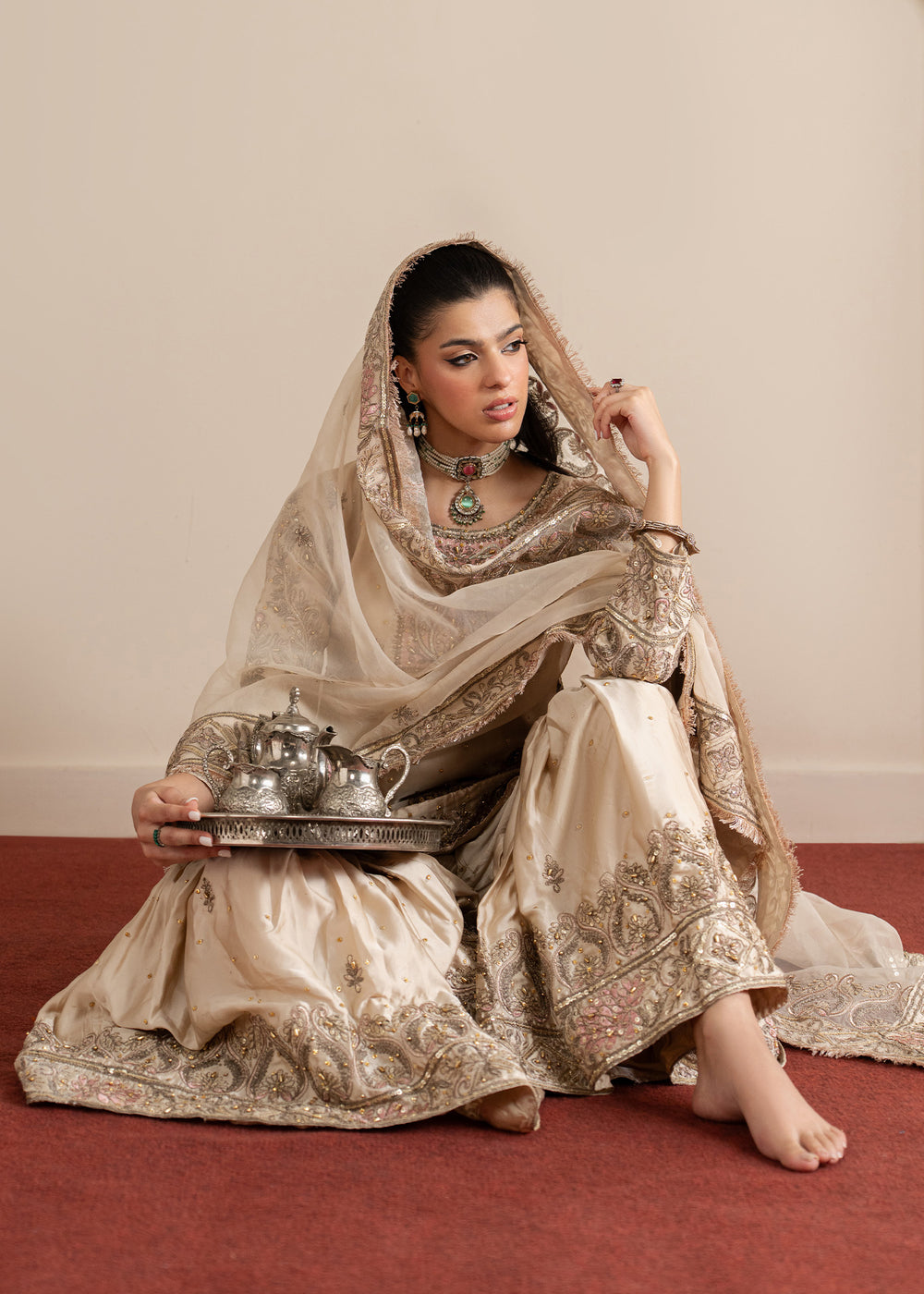 Haseens | Sakhiyan Formals | Arsheen - Formal Dress - available at Maria Faisal in UK and USA.