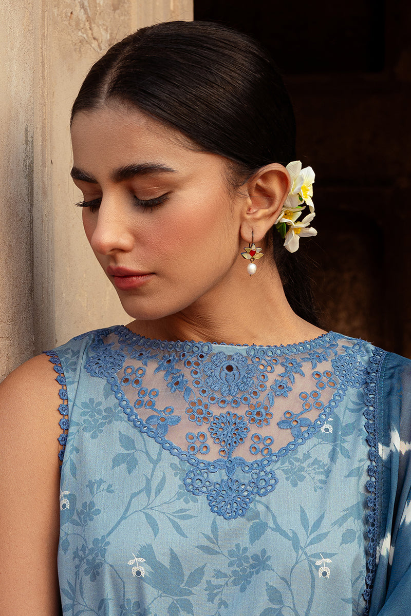 Cross Stitch | Premium Lawn 24 | BLUE SAND - Ladies Clothes - Maria Faisal
