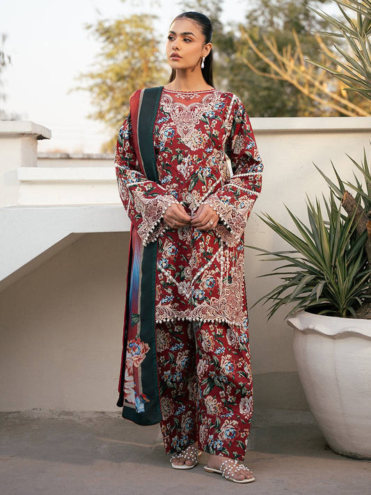 Bin Ilyas | Hazel Printed Lawn 25 | 2076 - B by Maria Faisal - Registered Vendor of : Bin Ilyas - type : Ladies Clothes - 100% original wedding dresses