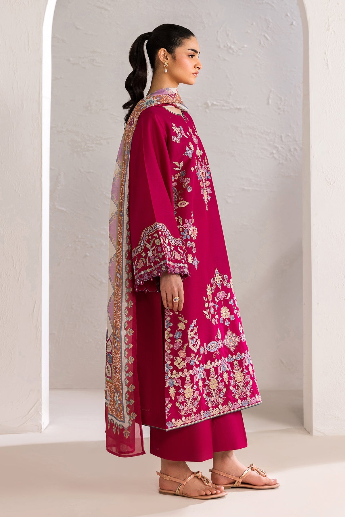 Baroque | Luxury Summer Pret | UF-4449 - Luxury Dress - available at Maria Faisal in UK and USA.