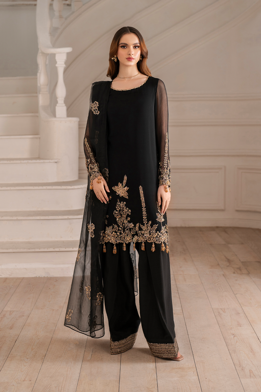 Iznik I Festive Formal I UE-417 Embroidered Chiffon - Ladies Clothes - Maria Faisal