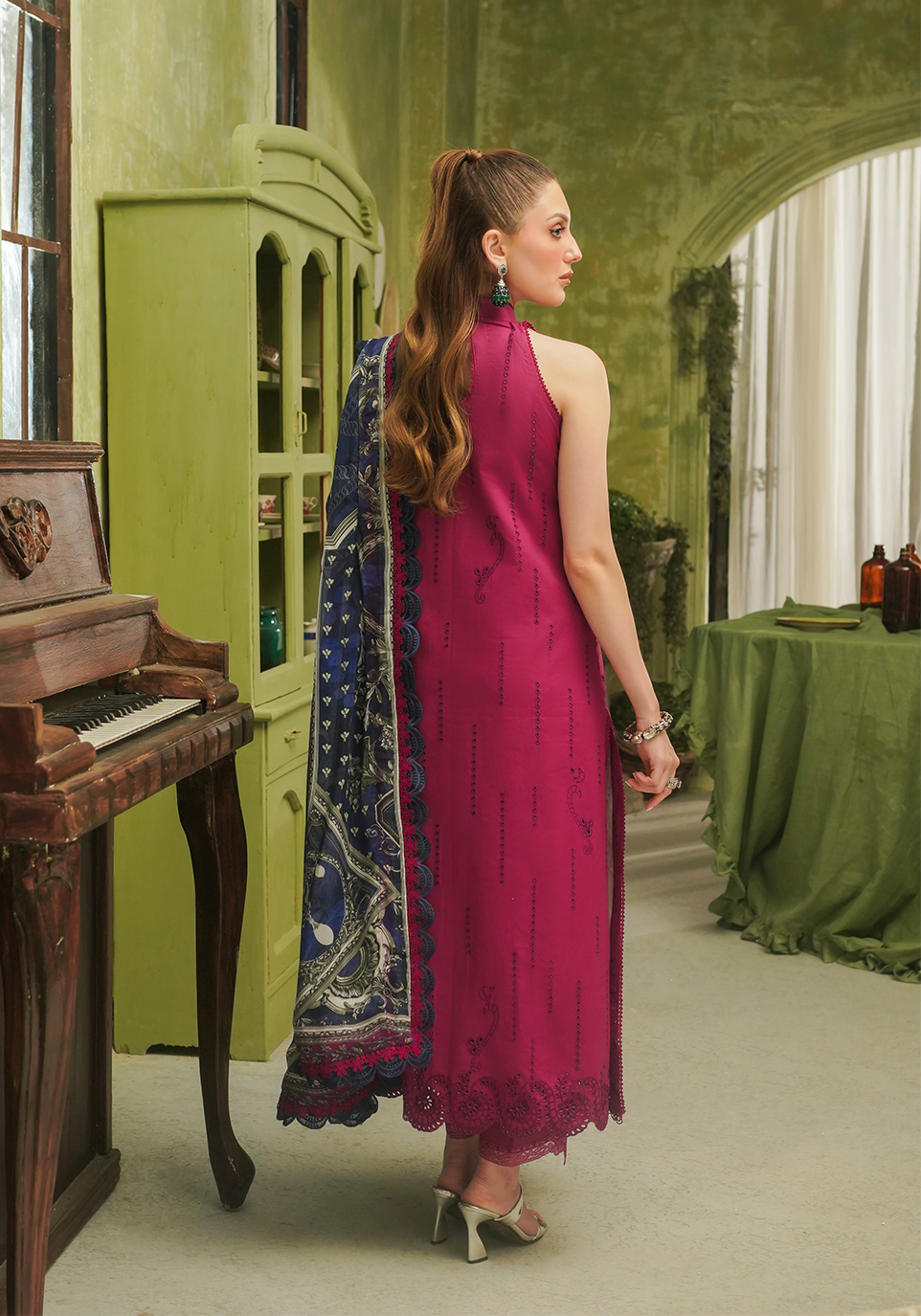 Zarqash | Tresor Luxury Lawn 24 | ZQT 0012 ROSA - Maria Faisal
