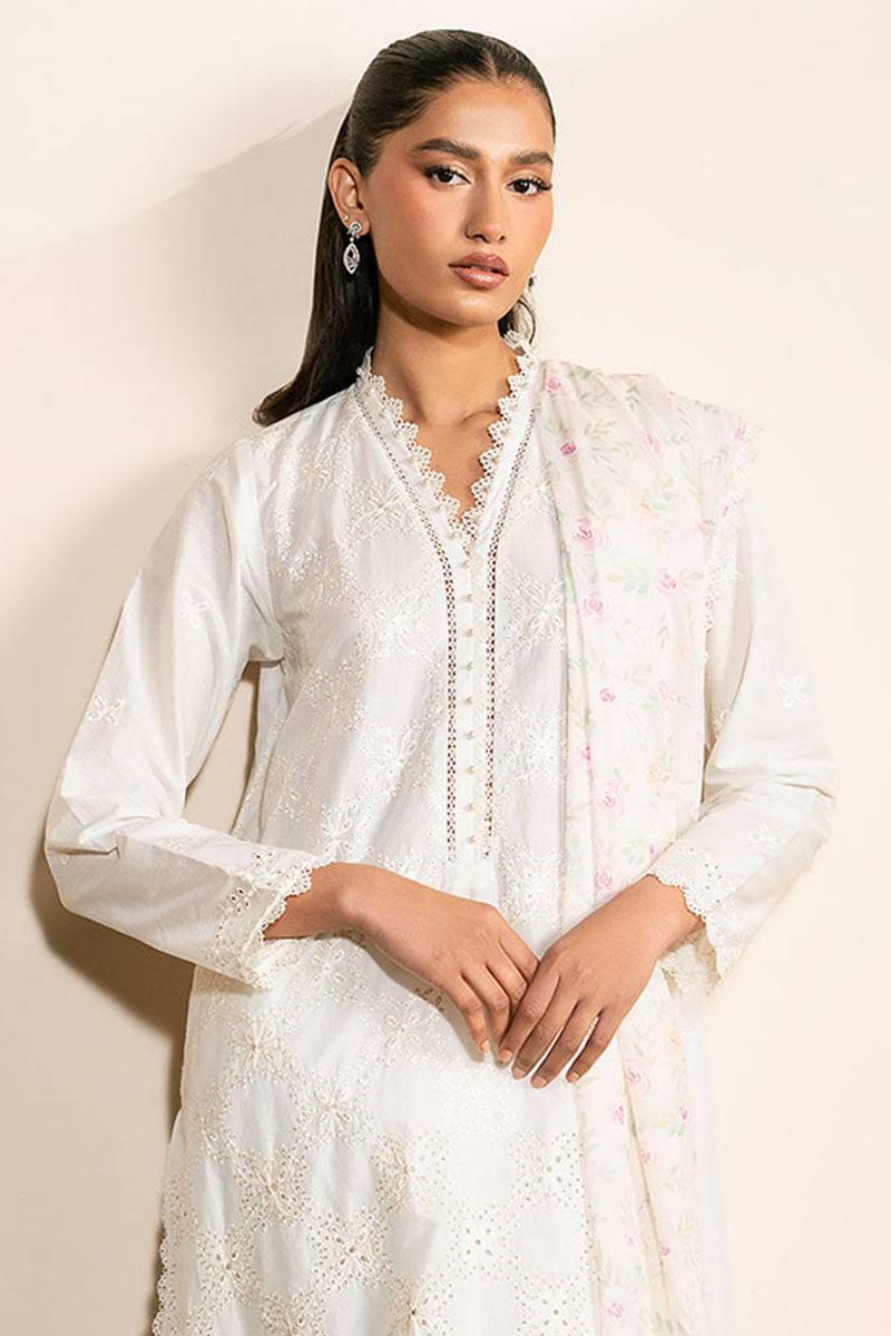 Cross Stitch | Mahiri Lawn 25 | IVORY GLINT by Maria Faisal - Registered Vendor of : Cross Stitch - type : Ladies Clothes - 100% original wedding dresses