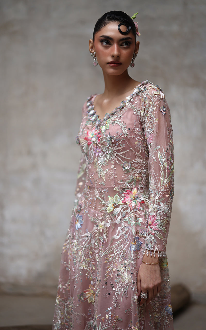 Threads and Motifs | Formal Dresses 25 | Net Embroidered Dress
