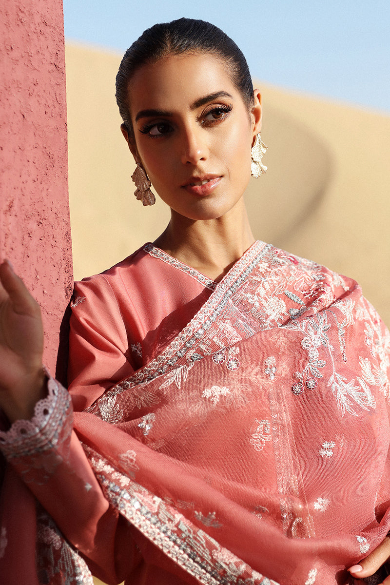 Cross Stitch | Eid Lawn 24 | MULBERRY BLUSH - Designer Dress with Intricate embroidery and embellishments. Shop elegent wedding dress at Maria Faisal.
