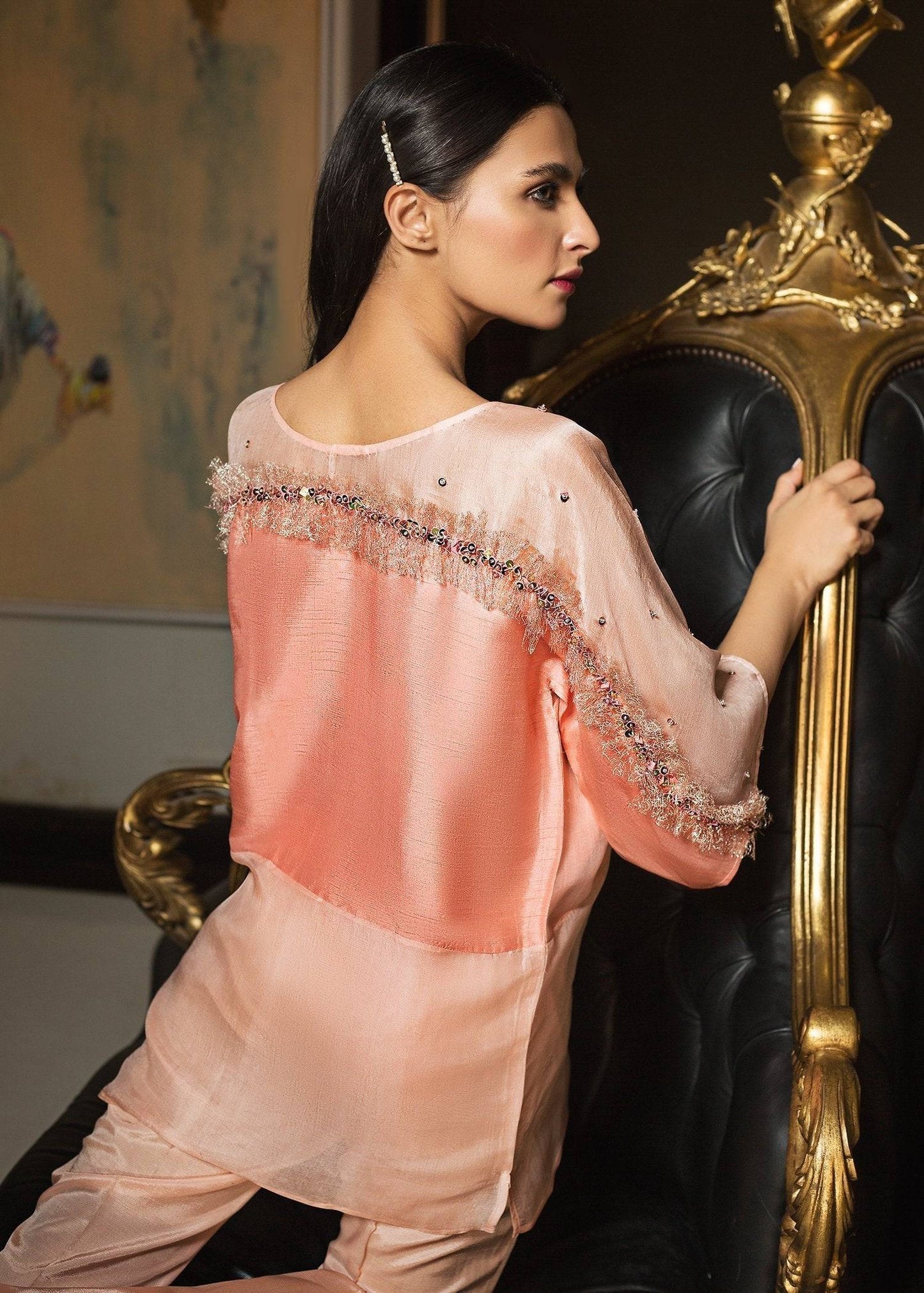 Hana | Serendipity Ready to Wear | Peach Ripple by Maria Faisal - Registered Vendor of : Hana - type : Ladies Clothes - 100% original wedding dresses