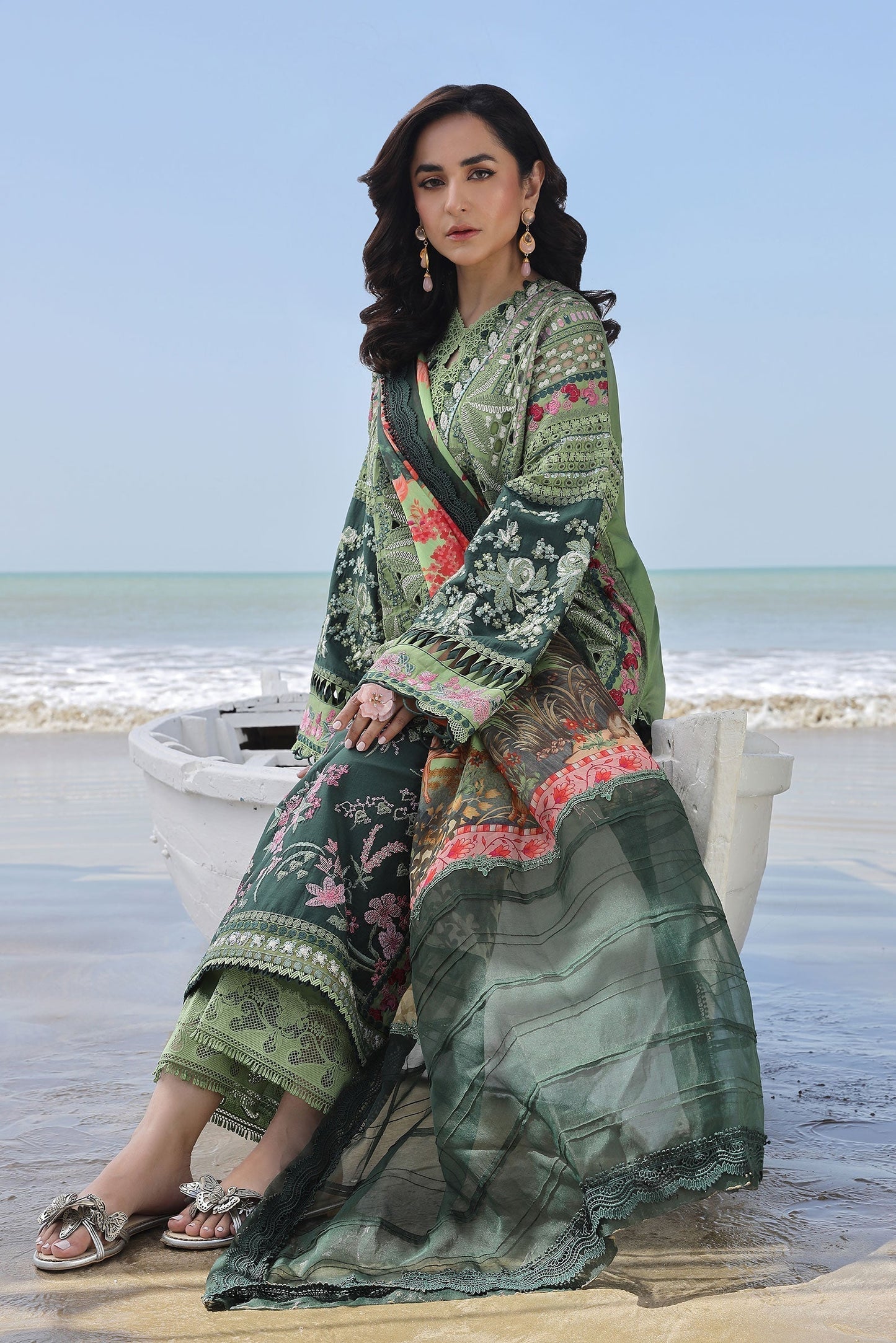 Maryam Hussain | Luxury Lawn 24 | GARDENIA - Waniyas