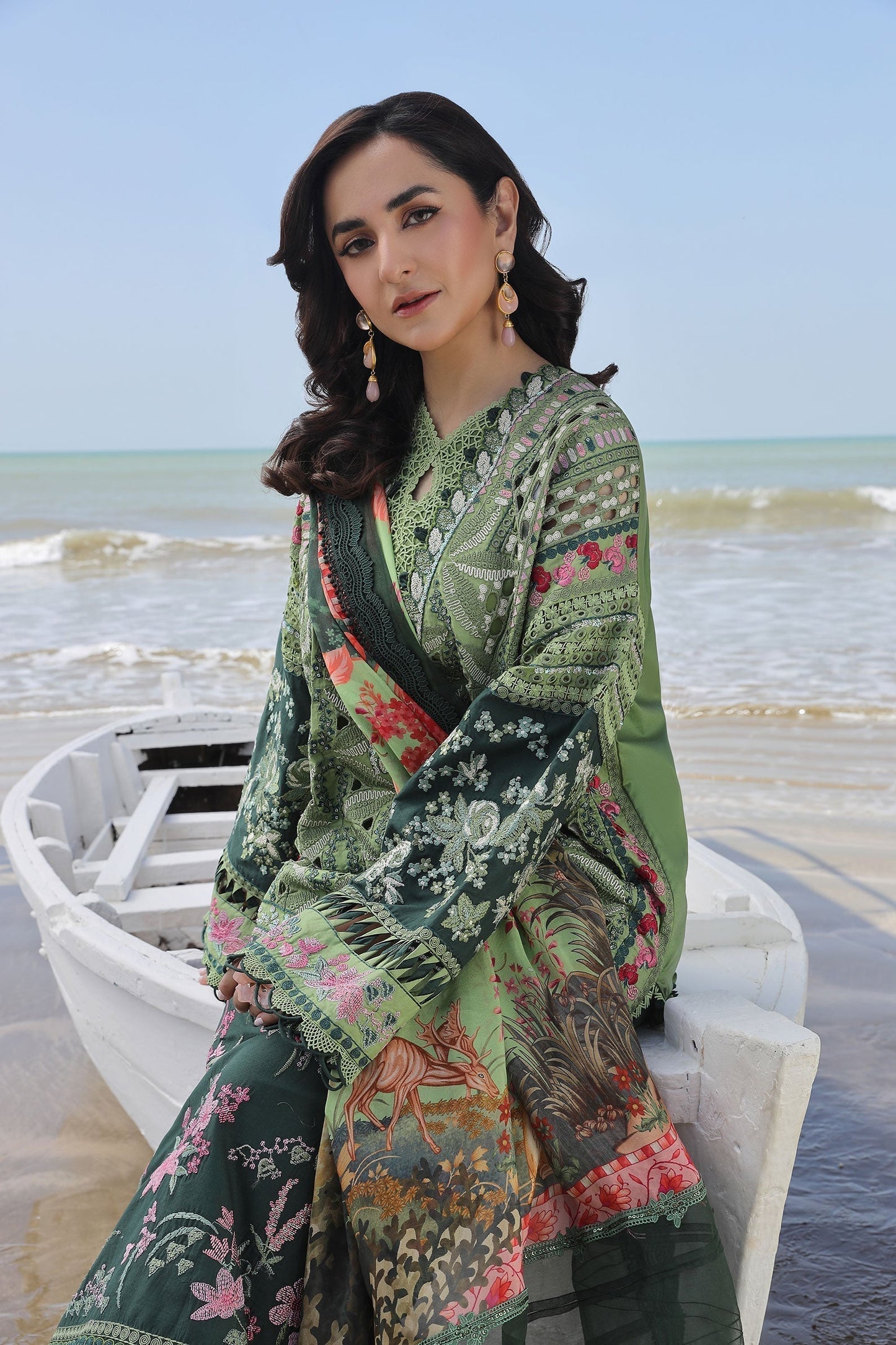 Maryam Hussain | Luxury Lawn 24 | GARDENIA - Waniyas