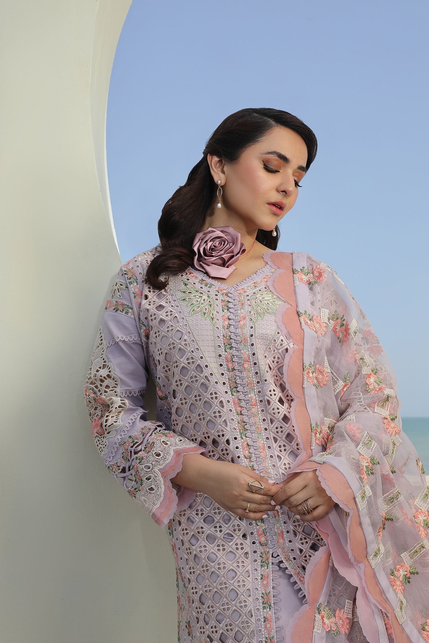 Maryam Hussain | Luxury Lawn 24 | FEROZ - Waniyas